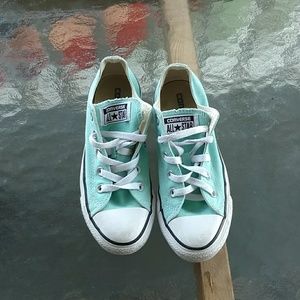 Teal/ Light Blue All Star Low Top Converse